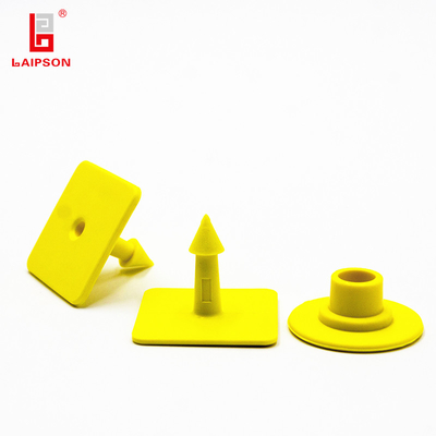 yellow iSO9001 TPU 30mm  Visual Rectangular Pig And Sheep Ear Tag
