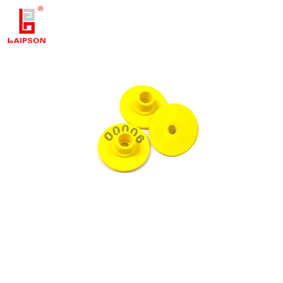 30mm Tpu UHF Round Waterproof Rfid Pig Sheep Ear Tags Rfid Electronic Sheep Goat Ear Tag