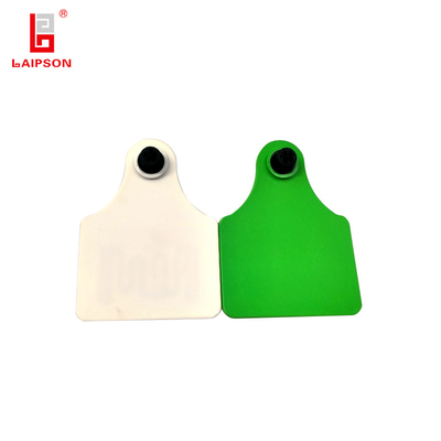 TPU 18000-6c Long Range UHF RFID 890-960Mhz Tamperproof Livestock Ear Tag For Cow Farm Tracking