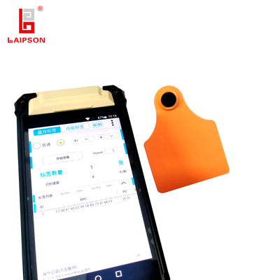 TPU 18000-6c Long Range UHF RFID 890-960Mhz Tamperproof Livestock Ear Tag For Cow Farm Tracking