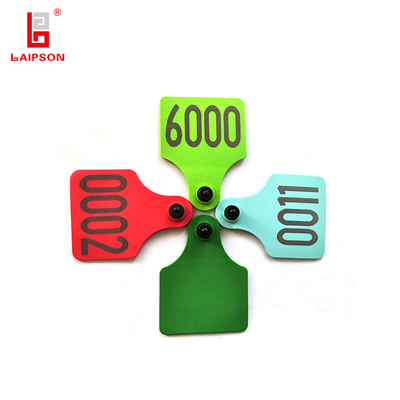 890-960Mhz Tamperproof UHF RFID Livestock Ear Tag For Cattle Bull Sheep