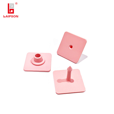 Pink Basf Tpu 30mm Square Sheep Goat Pig Cow Ear Tag For Farm Identification