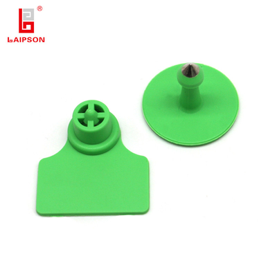 34mm TPU Veterinary Visual Two Pieces Identification Ear Tag For Pig Sheep Farm