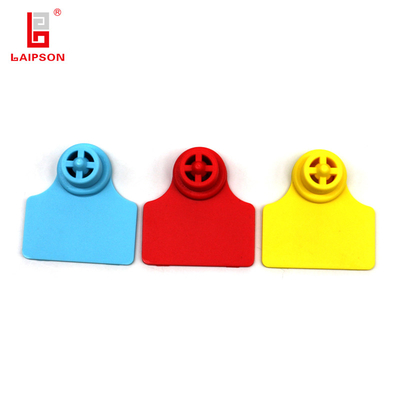 34mm TPU Veterinary Visual Two Pieces Identification Ear Tag For Pig Sheep Farm