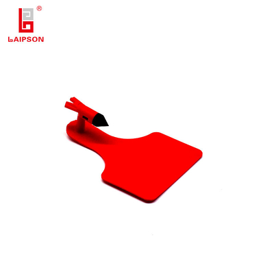 ISO9001 TOP TPU Red Customization Material Cattle Cow Animal Ear Tag With Serial Number For Farm