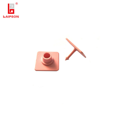 Laipson New Pink Basf Tpu 30mm Square Sheep Goat Pig Cow Metal Ear Tag For Farm Identification
