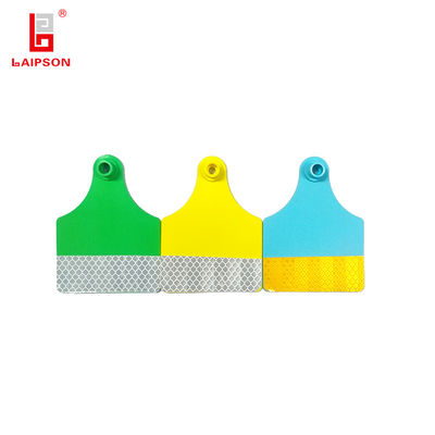 TPU Reflective Animal Ear Tag With Laser Numbers For Cattle Goat Livestock