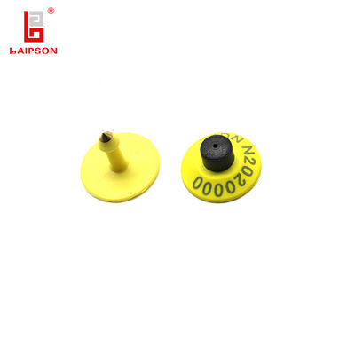 ISO11785 TPU Plastic Round Tamper Proof Livestock Ear Tag For Swine Pig